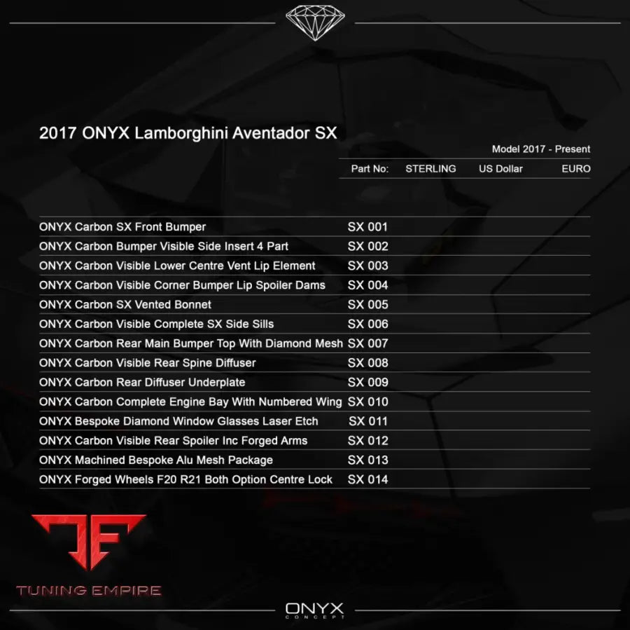 ONYX LAMBORGHINI AVENTADOR SX