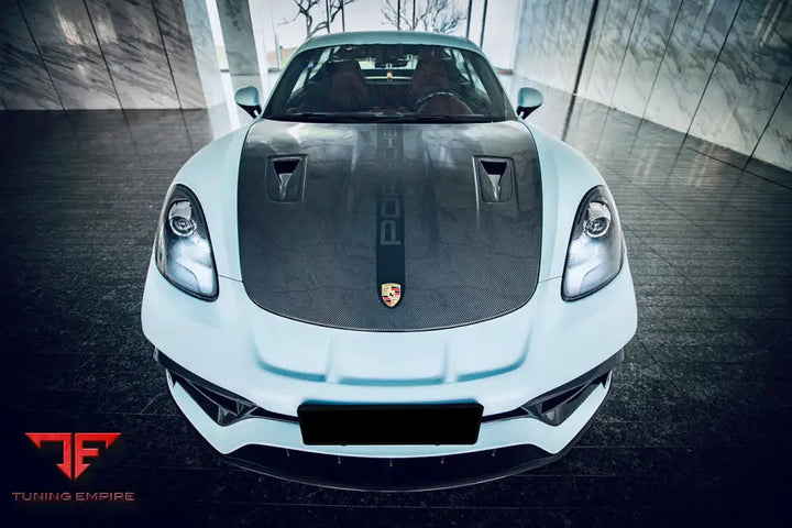 PORSCHE 718 & 981 CAYMAN & BOXSTER GT2RS STYLE CARBON FIBER HOOD BSD