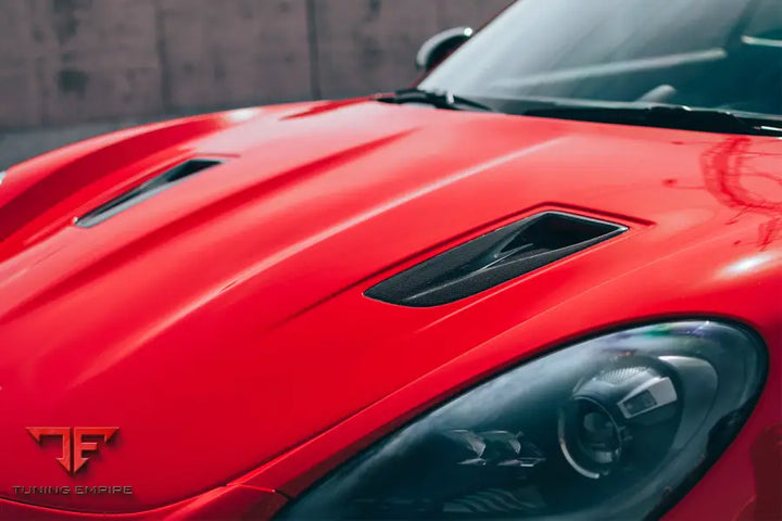 PORSCHE 718 & 981 CAYMAN & BOXSTER GT2RS STYLE CARBON FIBER HOOD BSD