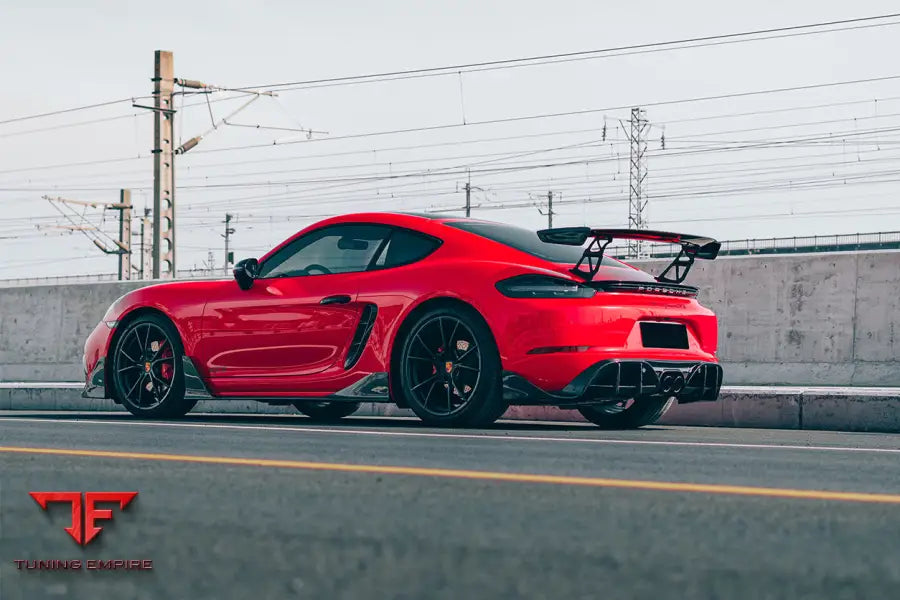 PORSCHE 718 CAYMAN & BOXSTER BKSS STYLE CARBON FIBER TRUNK SPOILER BSD