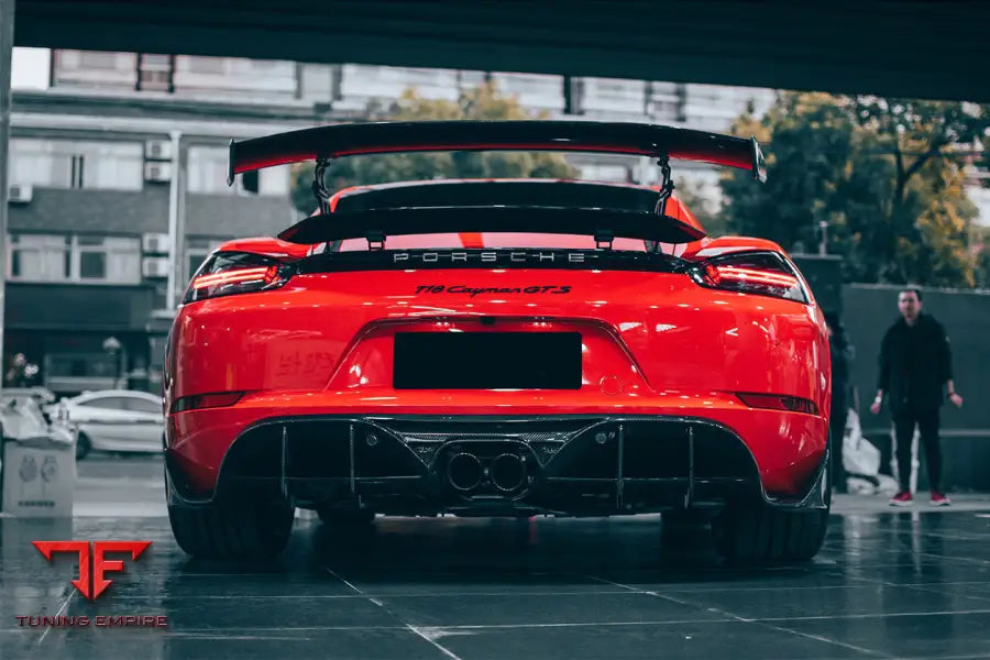 PORSCHE 718 CAYMAN & BOXSTER BKSS STYLE CARBON FIBER TRUNK SPOILER BSD