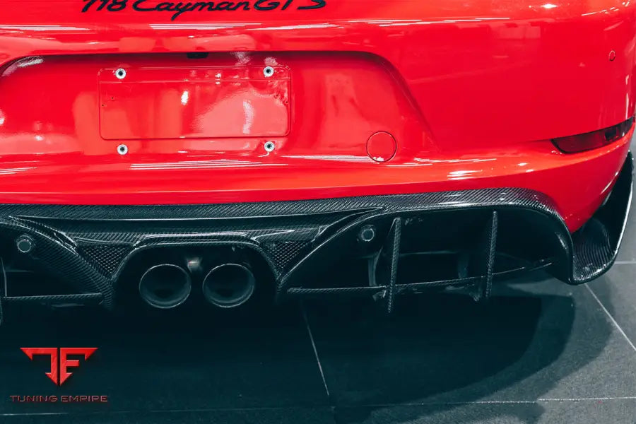 PORSCHE 718 CAYMAN & BOXSTER STUTTMATE CARBON FIBER REAR DIFFUSER BSD