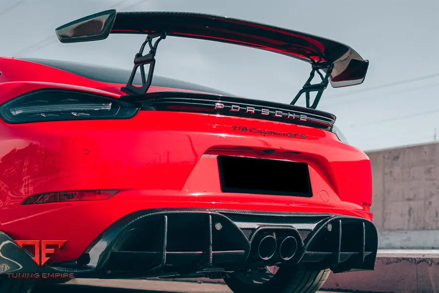 PORSCHE 718 CAYMAN & BOXSTER STUTTMATE CARBON FIBER REAR DIFFUSER BSD