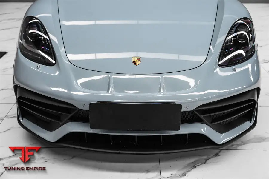 PORSCHE 718 CAYMAN & BOXSTER STUTTMATE PART CARBON FIBER FRONT BUMPER WITH ACC HOLE BSD