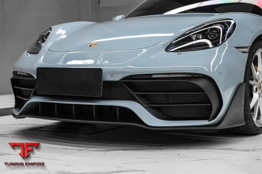PORSCHE 718 CAYMAN & BOXSTER STUTTMATE PART CARBON FIBER FRONT BUMPER WITH ACC HOLE BSD