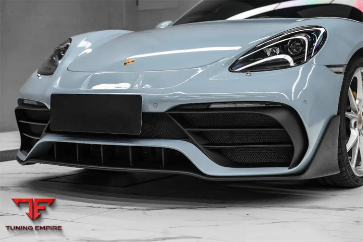 PORSCHE 718 CAYMAN & BOXSTER STUTTMATE PART CARBON FIBER FRONT BUMPER WITH ACC HOLE BSD