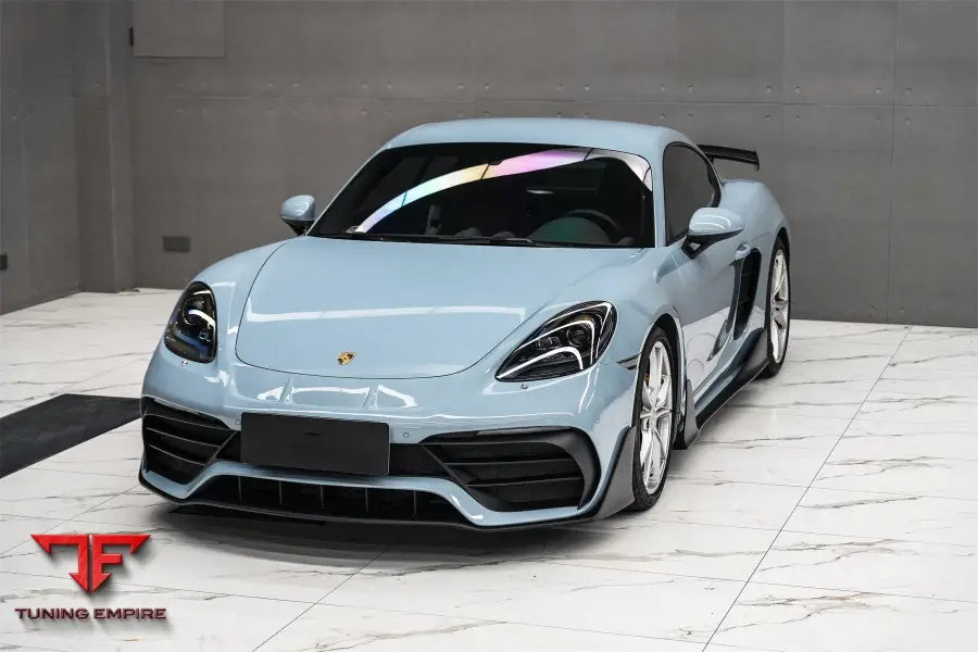 PORSCHE 718 CAYMAN & BOXSTER STUTTMATE PART CARBON FIBER FRONT BUMPER WITH ACC HOLE BSD