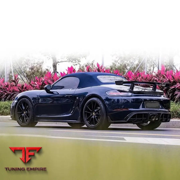 PORSCHE 718 CAYMAN BOXTER 2016 + FORZA DRY CARBON REAR BUMPER CANARDS