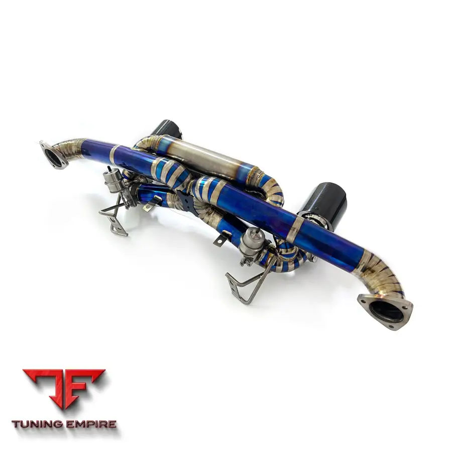 PORSCHE 718 CAYMAN GT4 RS 4.0T TITANIUM CATBACK RAZOR EXHAUST WITH MUFFLER VALVE