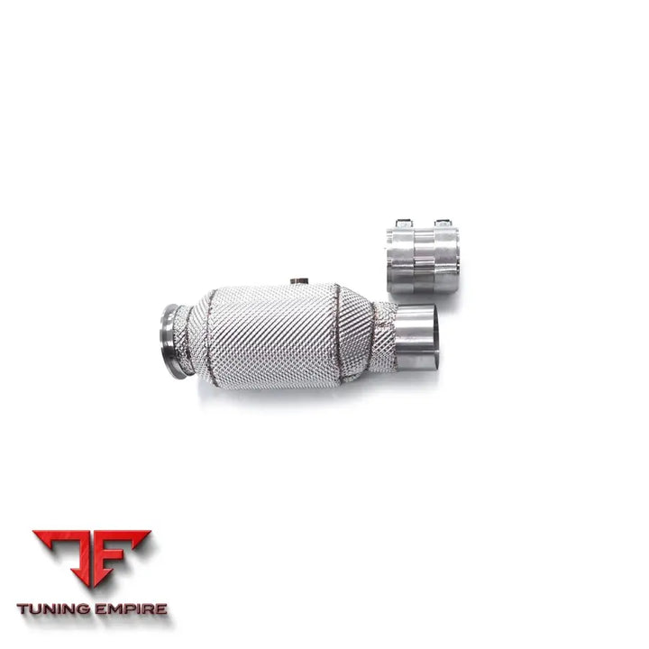 PORSCHE 718 CAYMAN STAINLESS STEEL RAZOR EXHAUST DOWNPIPE WITH HEAT SHIELD