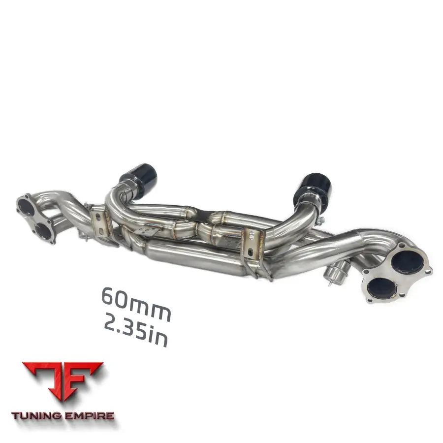 PORSCHE 718 GT4 4.0L STAINLESS STEEL CATBACK RAZOR EXHAUST WITH MUFFLER VALVE