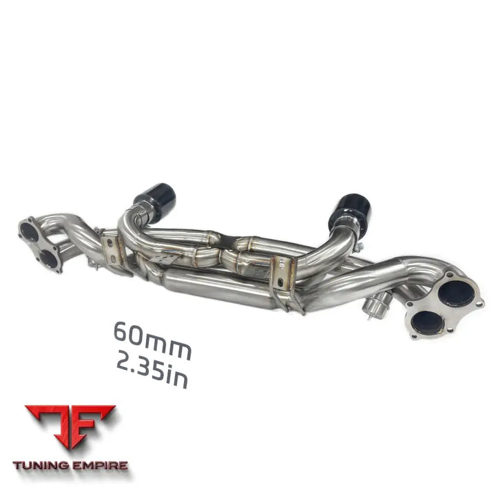 PORSCHE 718 GT4 4.0L STAINLESS STEEL CATBACK RAZOR EXHAUST WITH MUFFLER VALVE