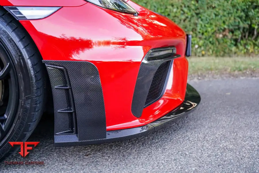 Porsche 718 GT4 carbon air curtain fitted