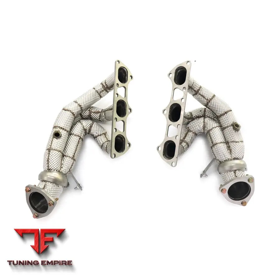 PORSCHE 718 GT4 RS 4.0L STAINLESS STEEL RAZOR EXHAUST MANIFOLD WITH HEAT SHIELD
