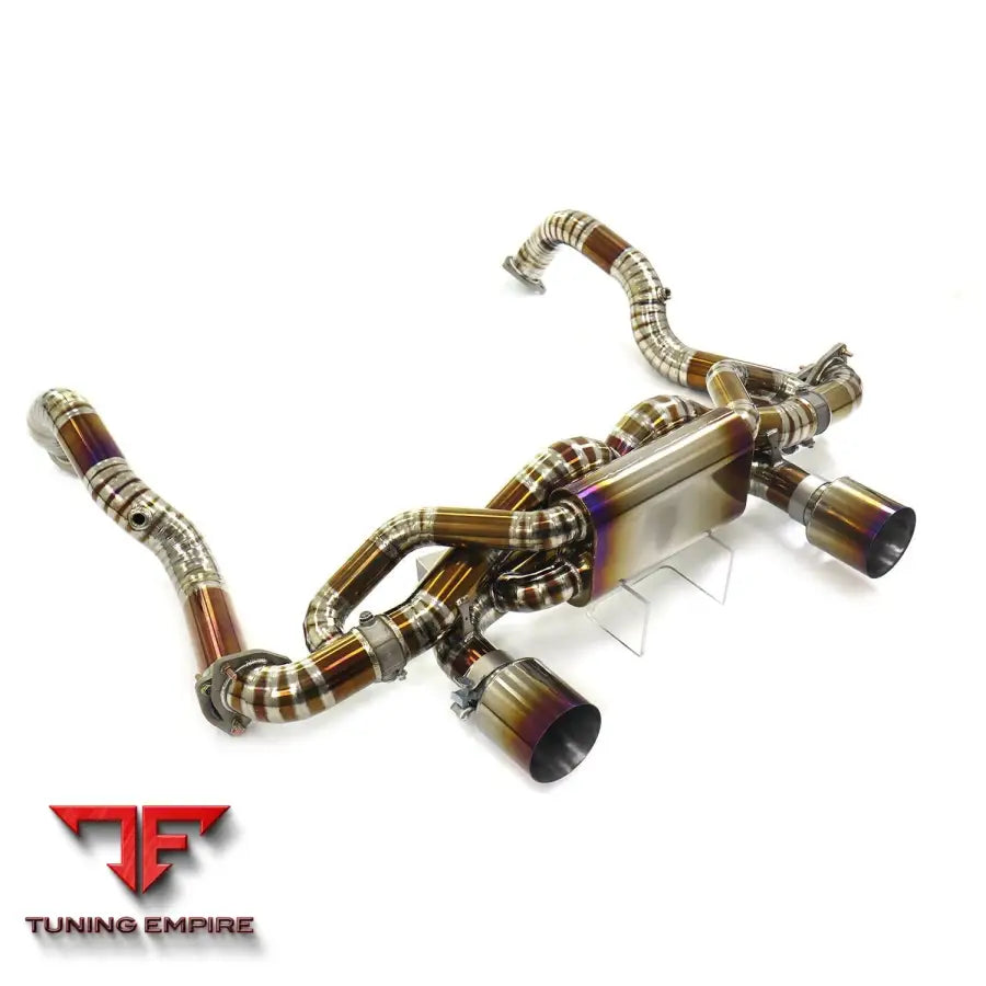 PORSCHE 718 GT4 RS 4.0L TITANIUM RAZOR EXHAUST DOWNPIPE WITH MUFFLER VALVE