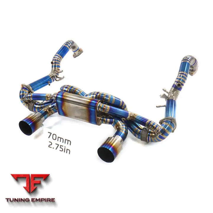 PORSCHE 718 GT4 RS TITANIUM CATBACK RAZOR EXHAUST DOWNPIPE