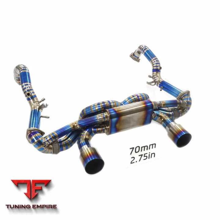 PORSCHE 718 GT4 RS TITANIUM CATBACK RAZOR EXHAUST DOWNPIPE WITH MUFFLER VALVE
