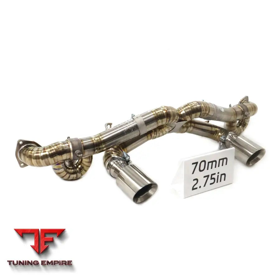 PORSCHE 718 GT4 RS TITANIUM CATBACK RAZOR EXHAUST WITH MUFFLER VALVE