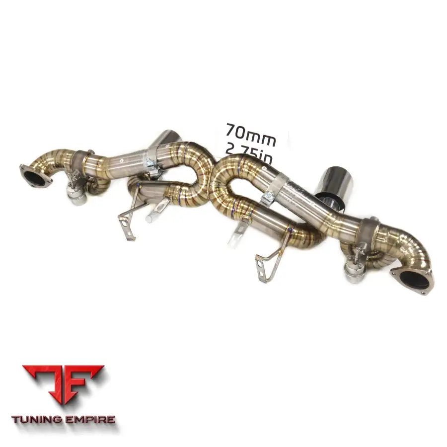 PORSCHE 718 GT4 RS TITANIUM CATBACK RAZOR EXHAUST WITH MUFFLER VALVE