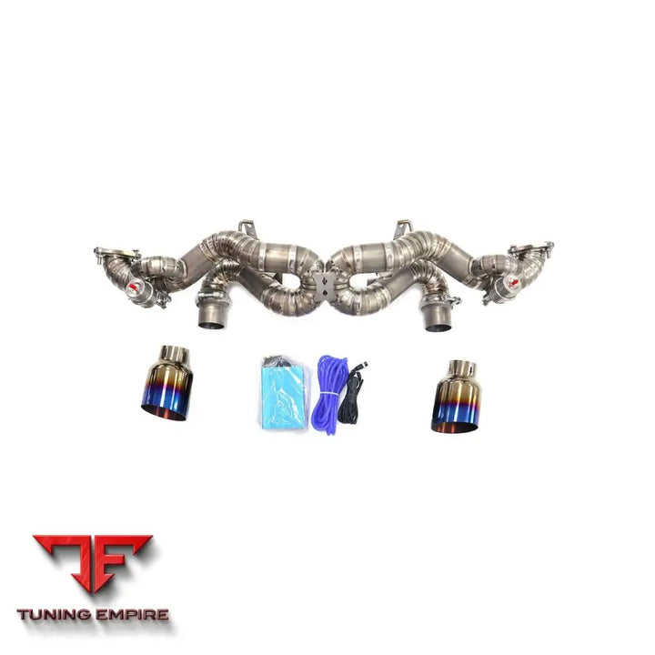 PORSCHE 718 GT4 RS TITANIUM CATBACK RAZOR EXHAUST WITH MUFFLER VALVE