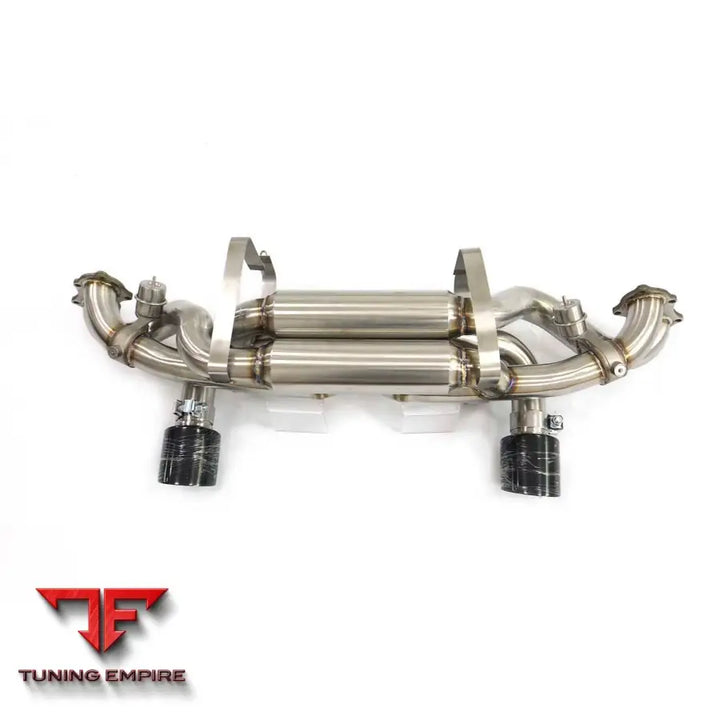 PORSCHE 718 GT4 STAINLESS STEEL CATBACK RAZOR EXHAUST WITH MUFFLER VALVE