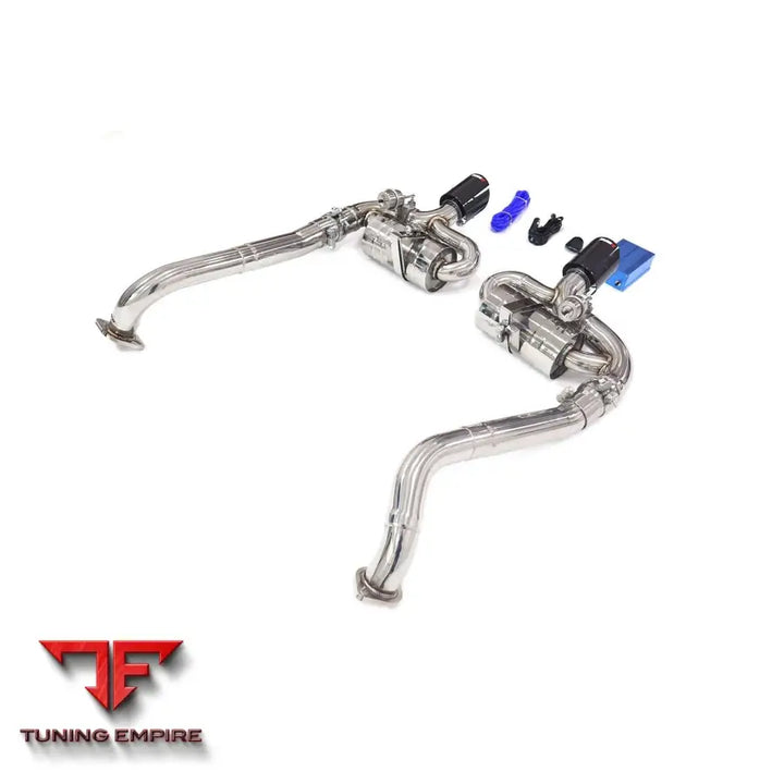 PORSCHE 718 GT4 STAINLESS STEEL CATBACK RAZOR EXHAUST WITH MUFFLER VALVE