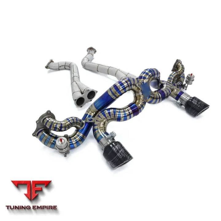 PORSCHE 718 GT4 TITANIUM CATBACK RAZOR EXHAUST DOWNPIPE