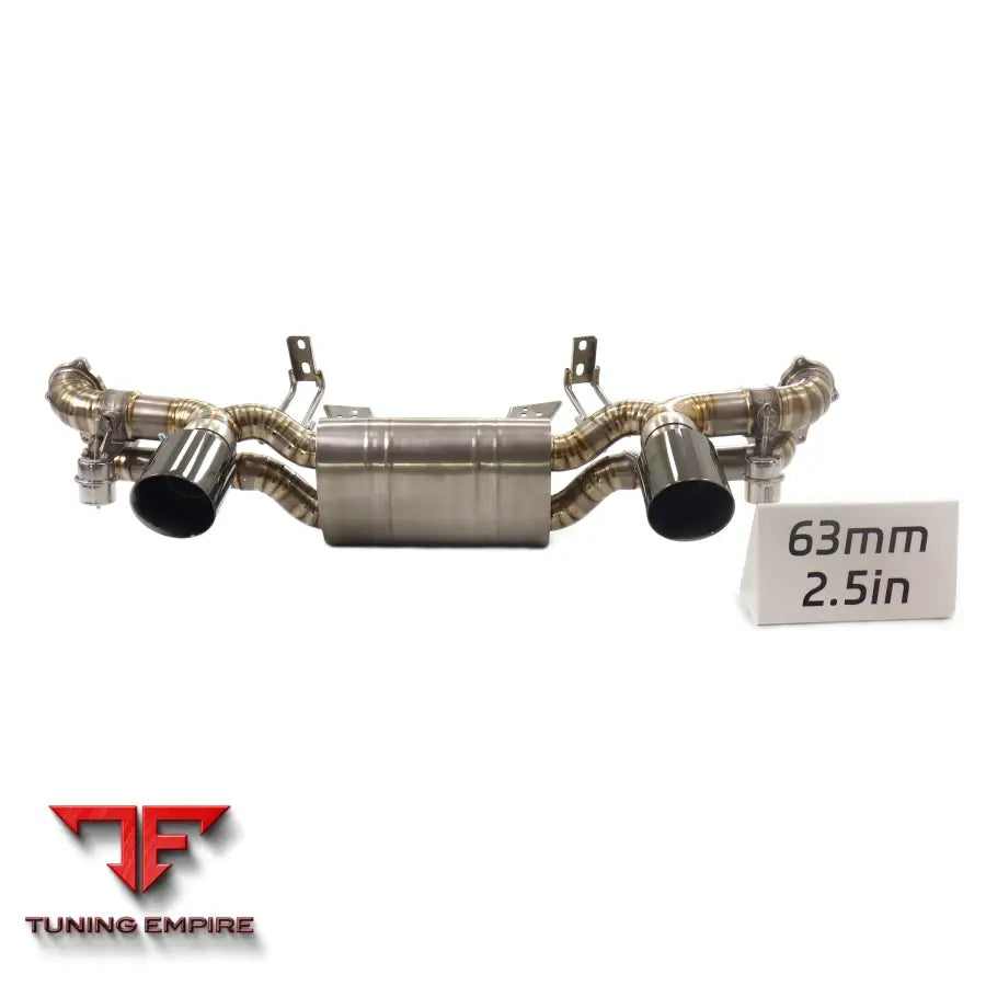 PORSCHE 718 GT4 TITANIUM CATBACK RAZOR EXHAUST WITH MUFFLER VALVE