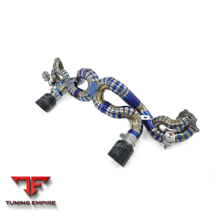 PORSCHE 718 GT4 TITANIUM CATBACK RAZOR EXHAUST WITH MUFFLER VALVE