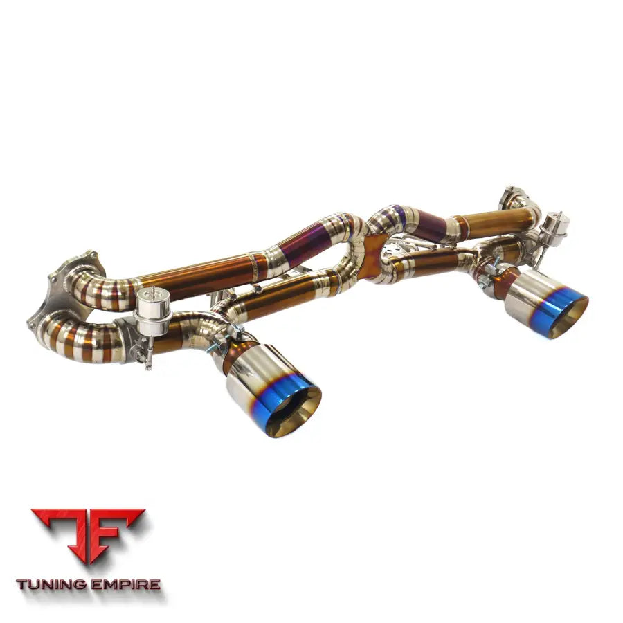 PORSCHE 718 GT4 TITANIUM CATBACK RAZOR EXHAUST WITHOUT MUFFLER VALVE