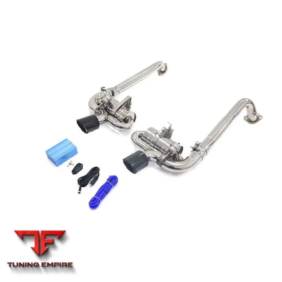 PORSCHE 718 GT4 VALVETRONIC STAINLESS STEEL CATBACK RAZOR EXHAUST WITH MUFFLER VALVE