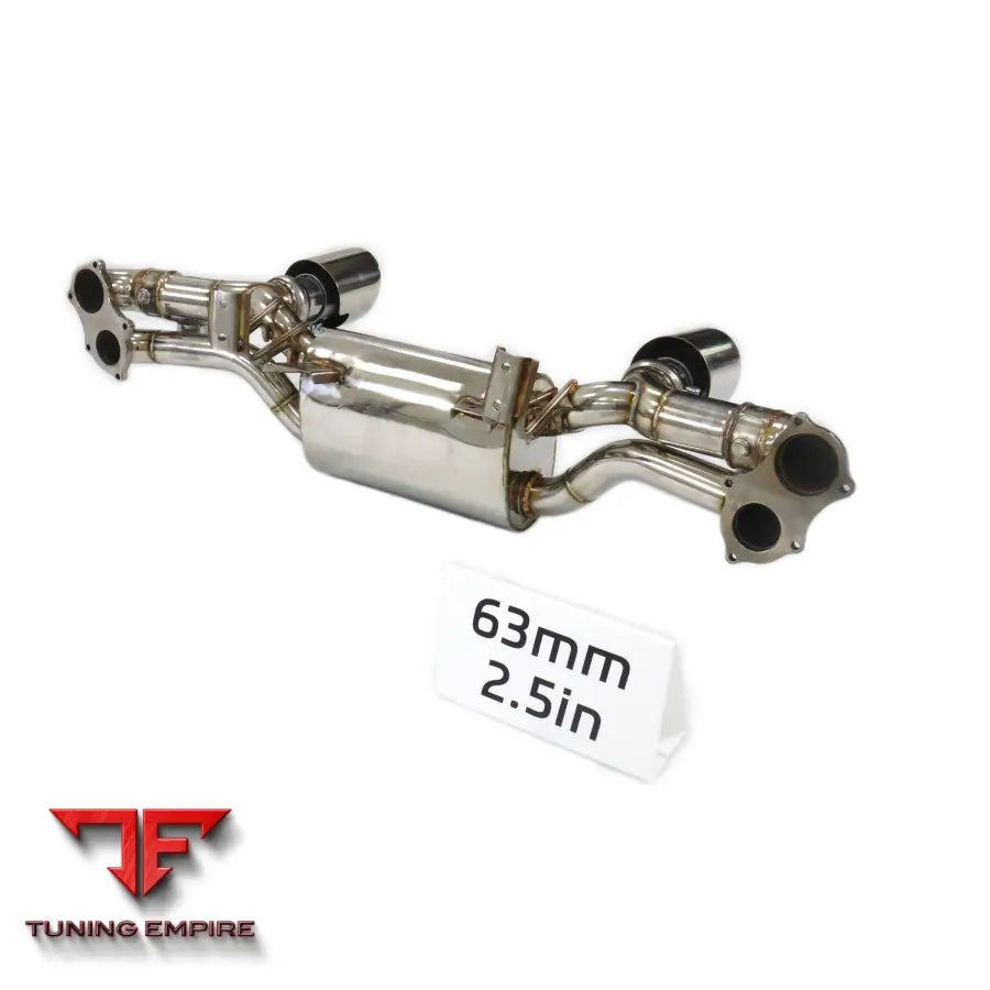 PORSCHE 718 GT4 VALVETRONIC STAINLESS STEEL CATBACK RAZOR EXHAUST WITH MUFFLER VALVE