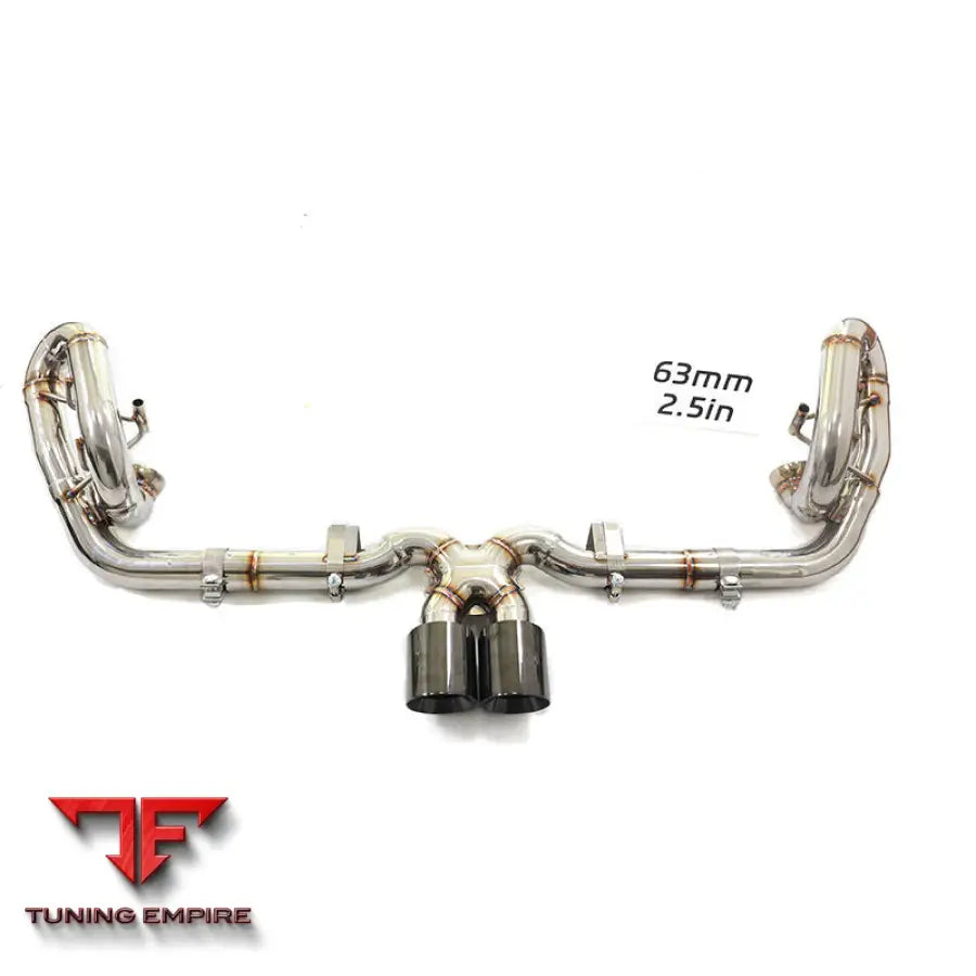 PORSCHE 911 991.1 GT3 STAINLESS STEEL CATBACK RAZOR EXHAUST WITHOUT MUFFLER VALVE