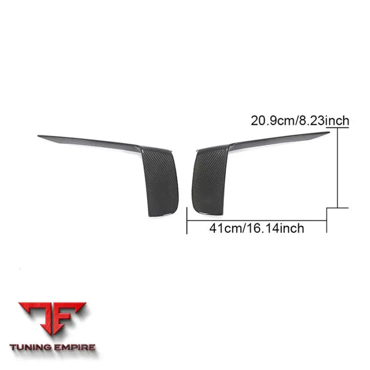 PORSCHE 911 991 GT3 RS COUPE 2-DOOR CARBON FIBER BUMPER FRONT CANARDS 2017-2019Y