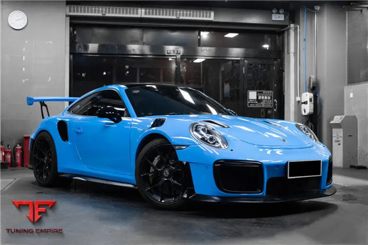 PORSCHE 911 / 991 TURBO S GT2RS STYLE PARTIAL CARBON FIBER FRONT BUMPER AND FENDER BSD