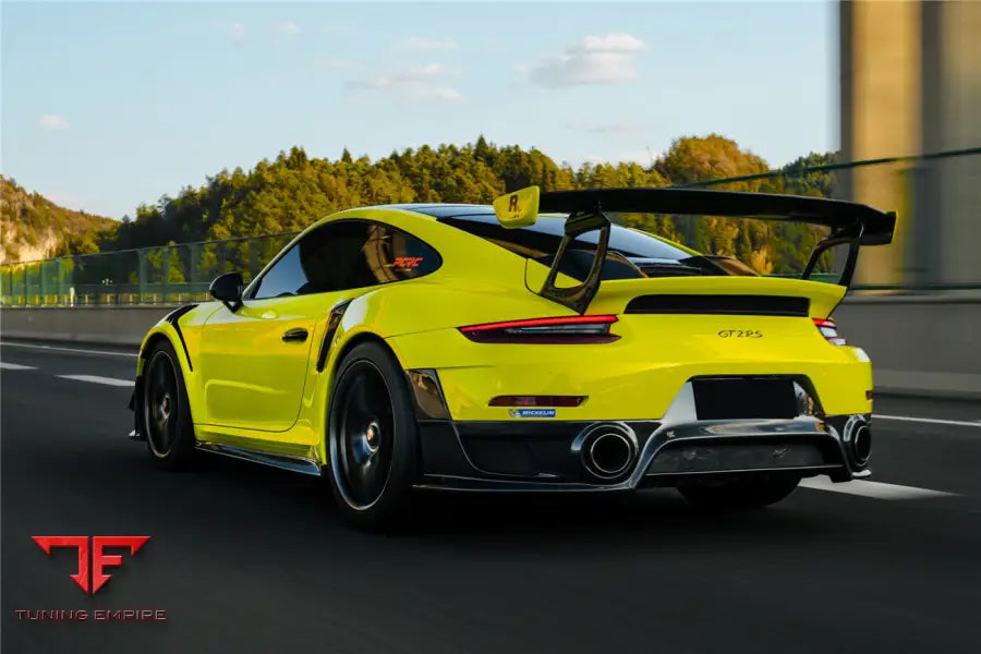 PORSCHE 911 / 991 TURBOS GT2RS STYLE PARTIAL CARBON FIBER REAR BUMPER BSD