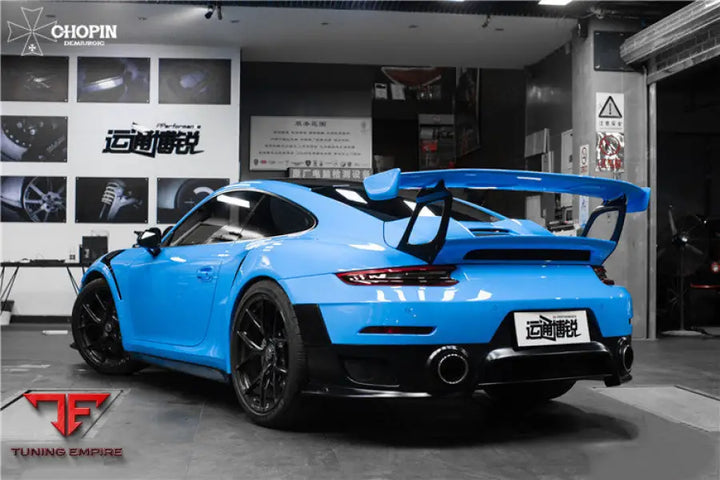 PORSCHE 911 / 991 TURBOS GT2RS STYLE PARTIAL CARBON FIBER REAR BUMPER BSD