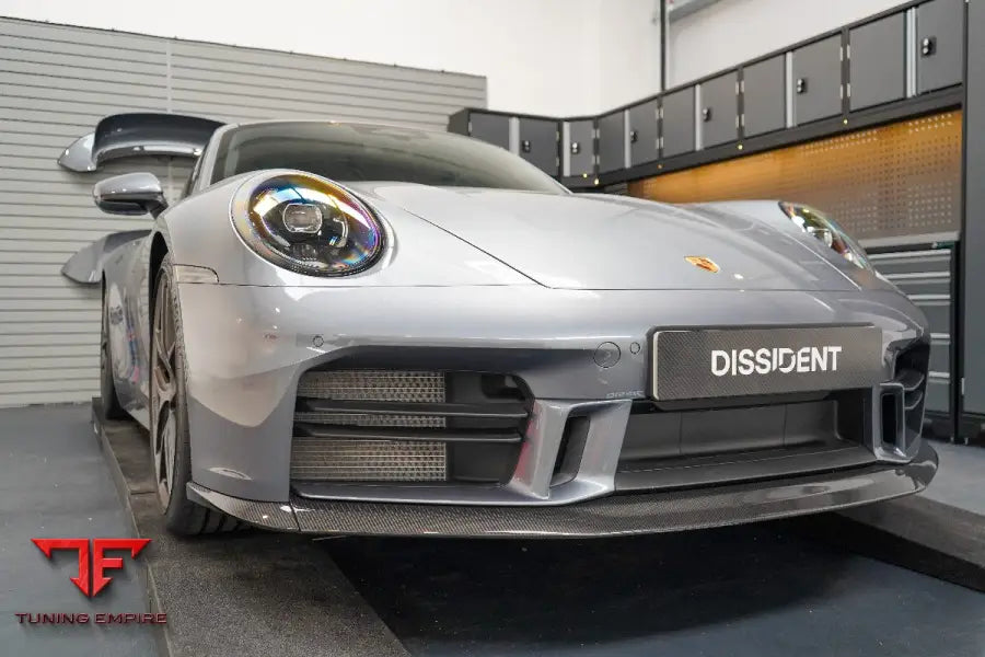 Porsche 911 992.2 Sport Design carbon front lip fitted