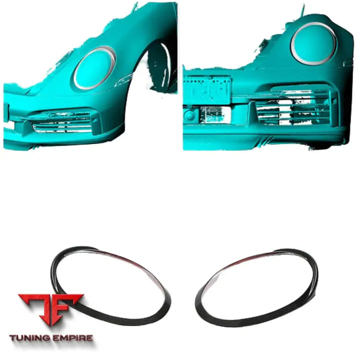 PORSCHE 911 992 CARRERA 4 GTS TURBO S CARBON FIBER HEADLIGHT EYEBROWS LAMP EYELIDS 2019 + Y