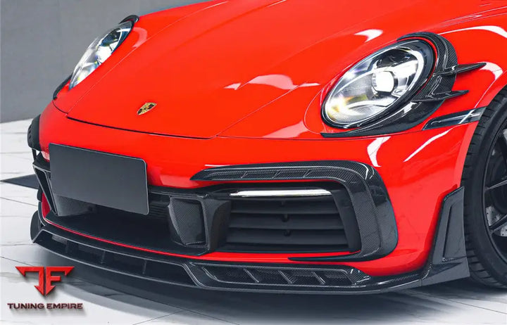 PORSCHE 911 / 992 CARRERA & S & 4 & 4S & TARGA & CABRIOLET BKSSII STYLE FRONT BUMPER LIP SPLITTER BSD