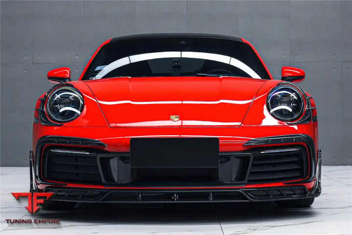 PORSCHE 911 / 992 CARRERA & S & 4 & 4S & TARGA & CABRIOLET BKSSII STYLE FRONT BUMPER LIP SPLITTER BSD