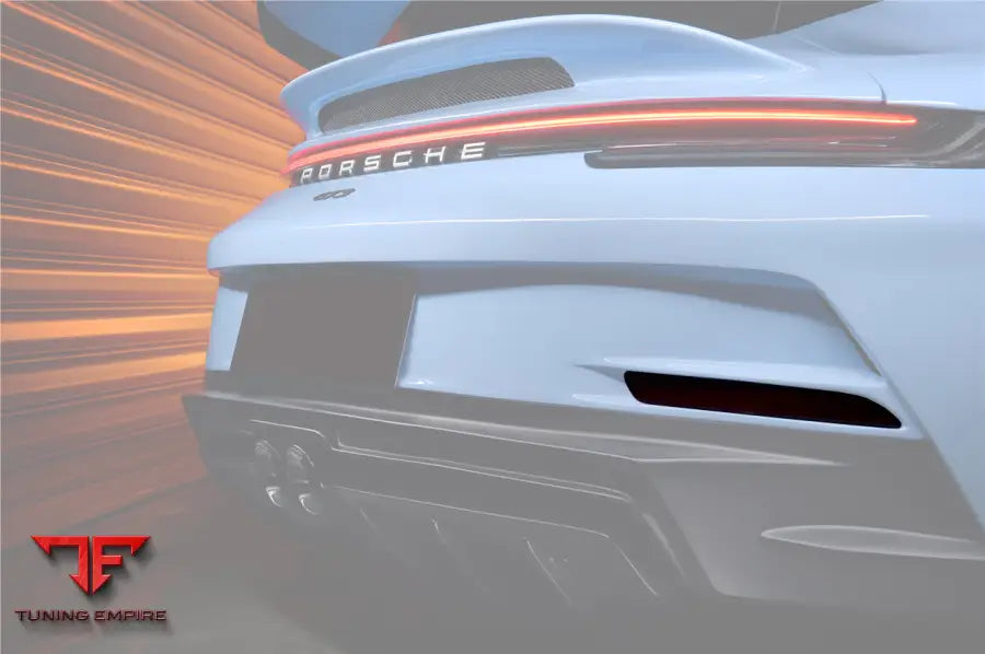 PORSCHE 911 / 992 CARRERA & S & 4 & 4S & TARGA & CABRIOLET GT3 STYLE REAR BUMPER RED REFLECTOR PANELS BSD