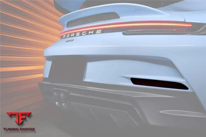 PORSCHE 911 / 992 CARRERA & S & 4 & 4S & TARGA & CABRIOLET GT3 STYLE REAR BUMPER RED REFLECTOR PANELS BSD