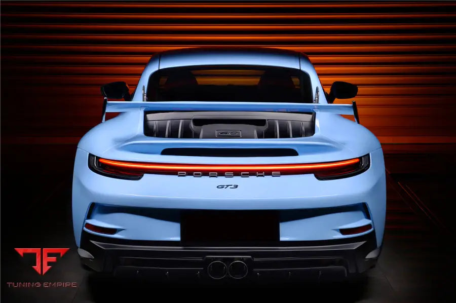 PORSCHE 911 / 992 CARRERA & S & 4 & 4S & TARGA & CABRIOLET GT3 STYLE REAR BUMPER RED REFLECTOR PANELS BSD