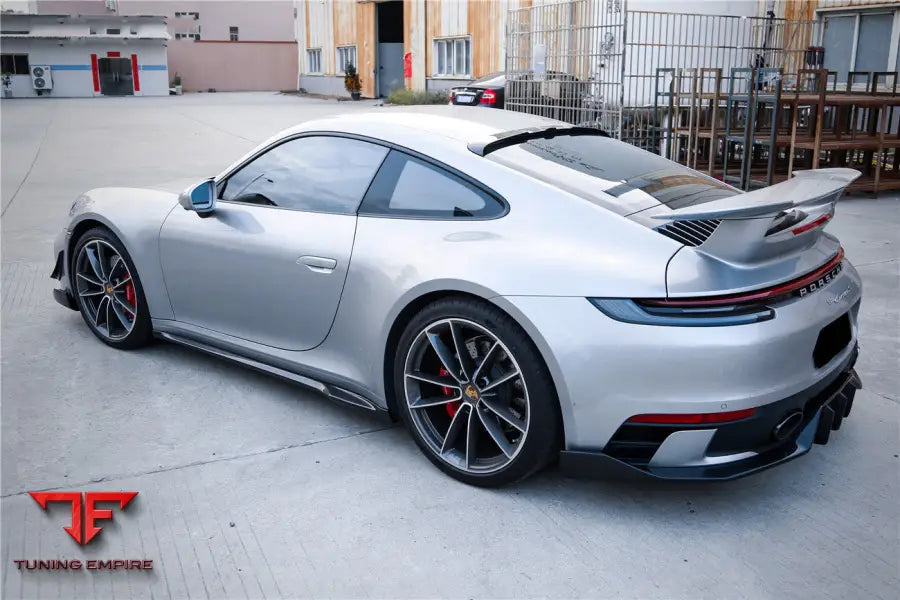 PORSCHE 911 / 992 CARRERA & TARGA SPORT DESIGN BUMPER WP STYLE DRY CARBON FIBER REAR LIP BSD