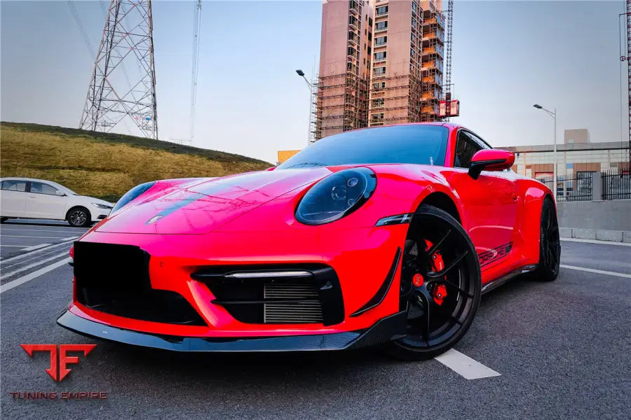 PORSCHE 911 / 992 CARRERA & TARGA SPORT DESIGN WP STYLE DRY CARBON FIBER BUMPER CANARDS BSD