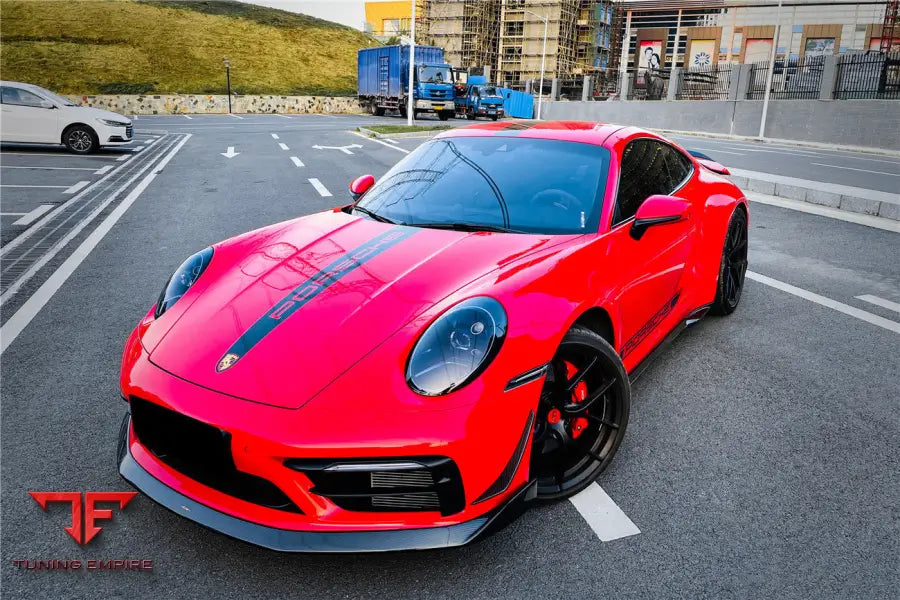PORSCHE 911 / 992 CARRERA & TARGA SPORT DESIGN WP STYLE DRY CARBON FIBER BUMPER CANARDS BSD