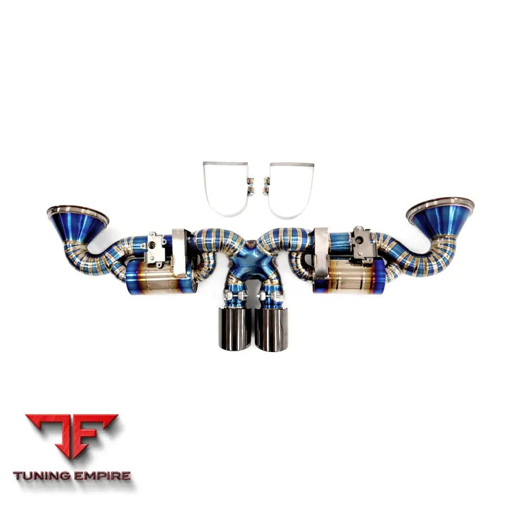 PORSCHE 911 992 GT3 4.0T TITANIUM CATBACK RAZOR EXHAUST WITH MUFFLER VALVE