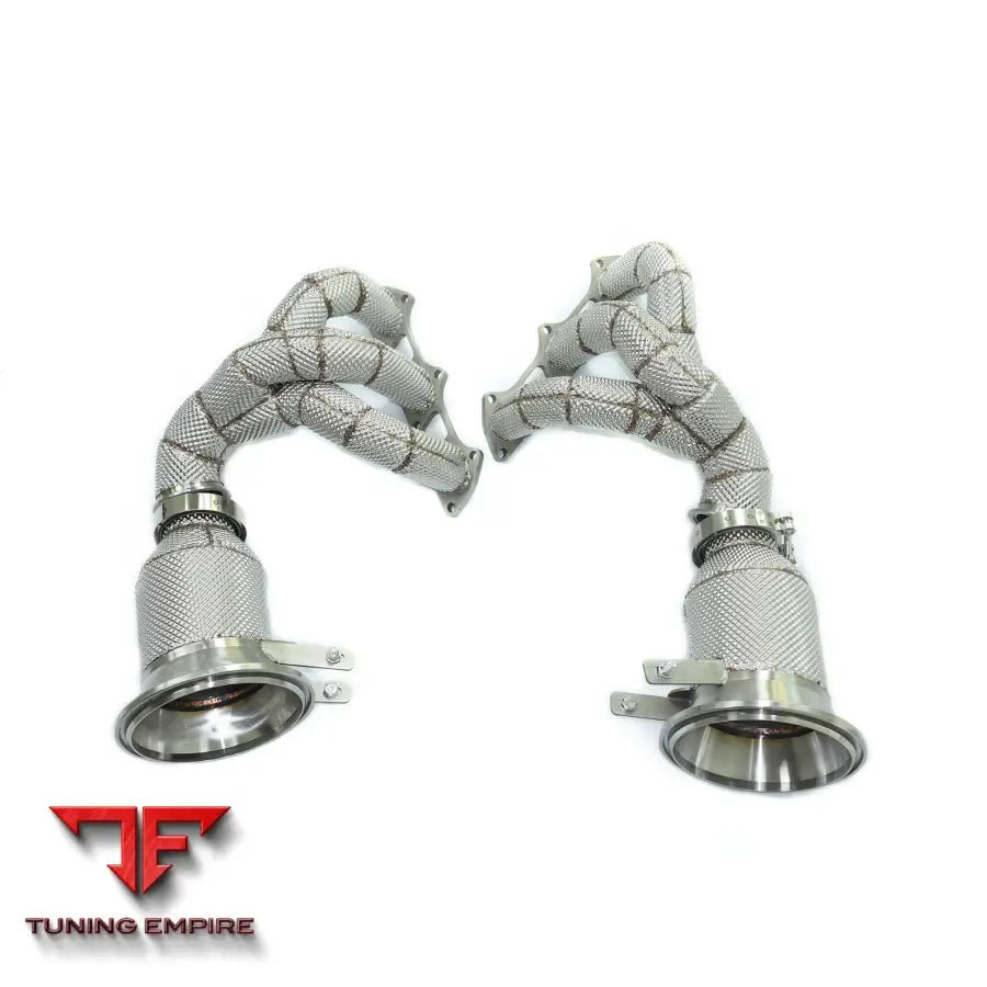 PORSCHE 911 992 GT3 STAINLESS STEEL HEADER RAZOR EXHAUST MANIFOLD WITH HEAT SHIELD