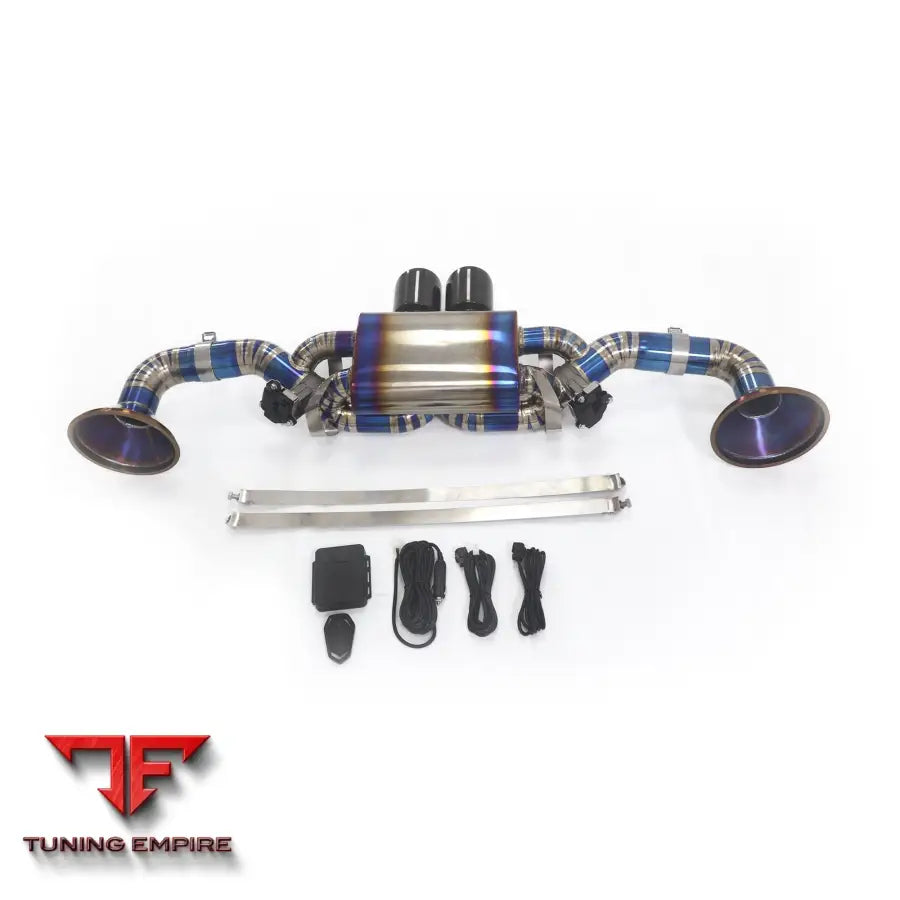 PORSCHE 911 992 GT3 TITANIUM CATBACK RAZOR EXHAUST WITH MUFFLER VALVE